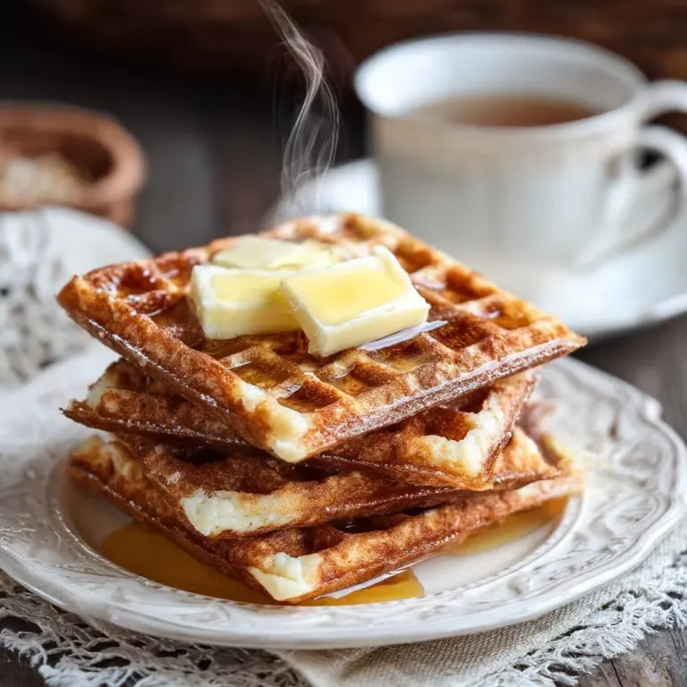 Cinnamon Belgian waffle served with whipped cream and berri