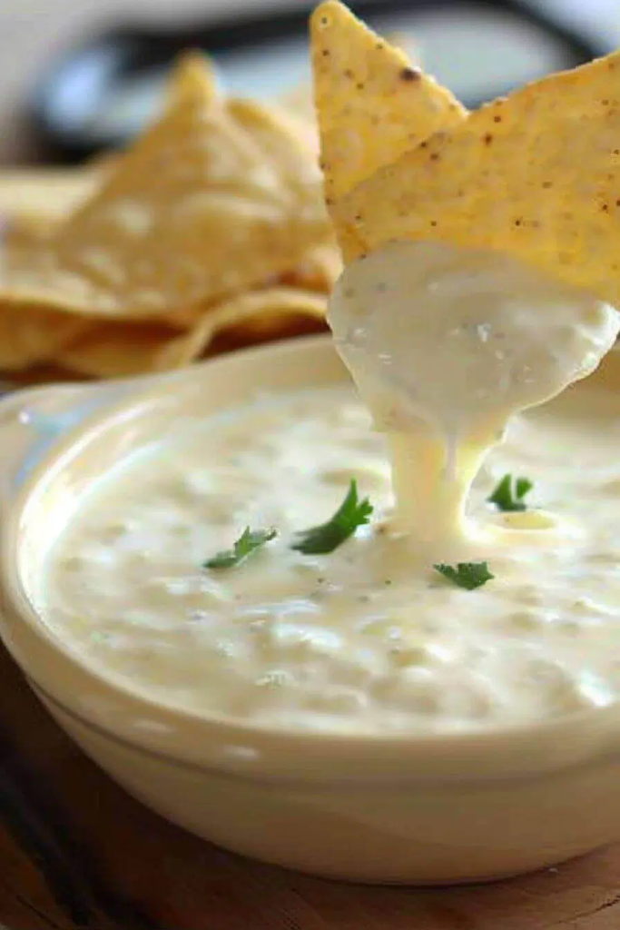 Creamy White Queso Dip with Jalapeños