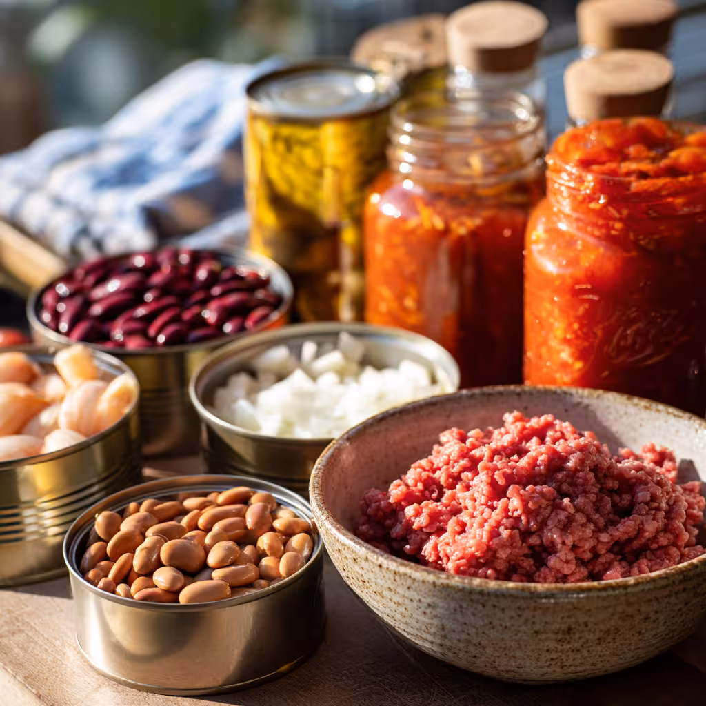chili-ingredients-ground-beef