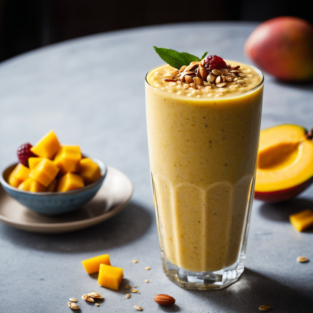 Mango Oatmeal Breakfast Smoothie