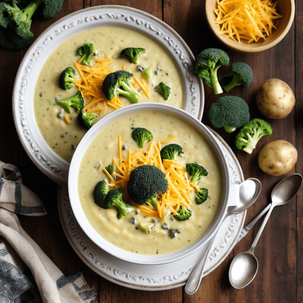 Slow Cooker Creamy Potato Broccoli Cheddar Soup