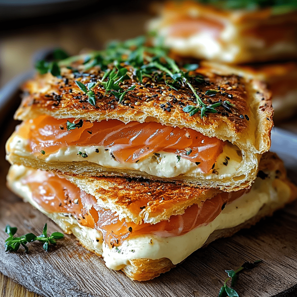 Smoked Salmon Croques