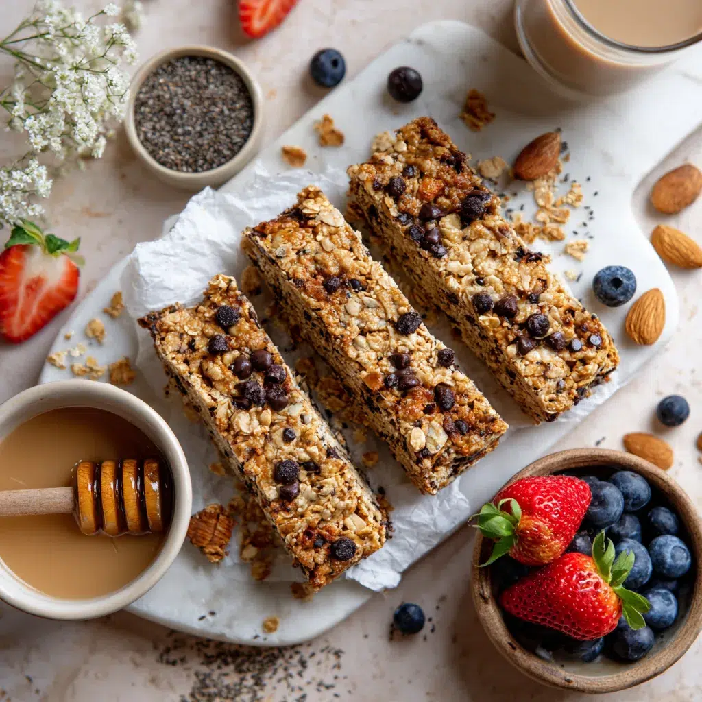 Homemade high-fiber high-protein breakfast bars
