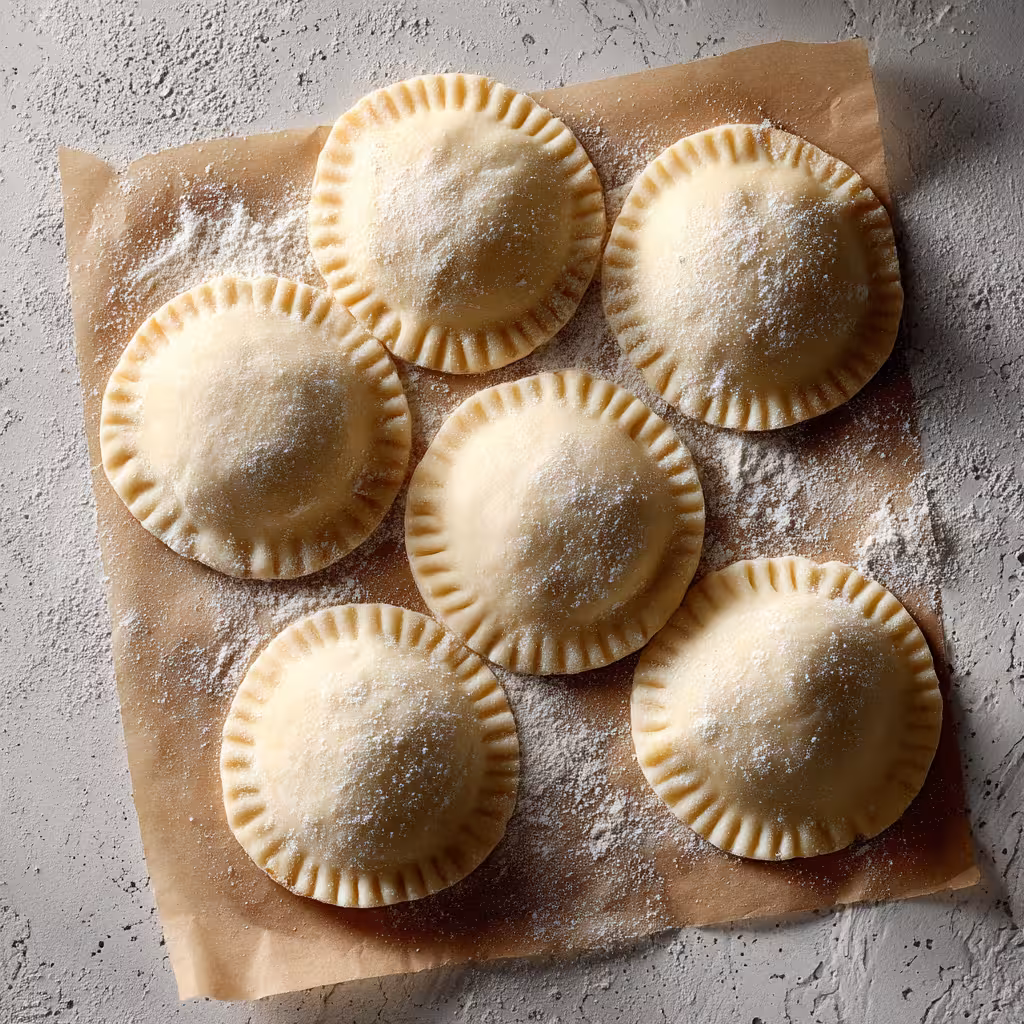 Filling and folding a homemade apple empanada