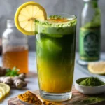 Natural Mounjaro Beautifully served detox drink ready to enjoy.